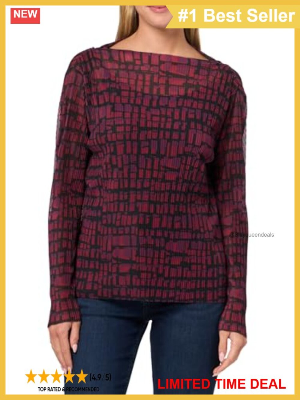 Fringe Detail High Neck Long Sleeve Blouse Polyester Spandex Work Top